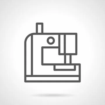 Portable sewing machine black line vector icon Illustrazione stock