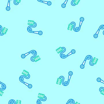 Portable shower glamping vector seamless pattern 스톡 일러스트