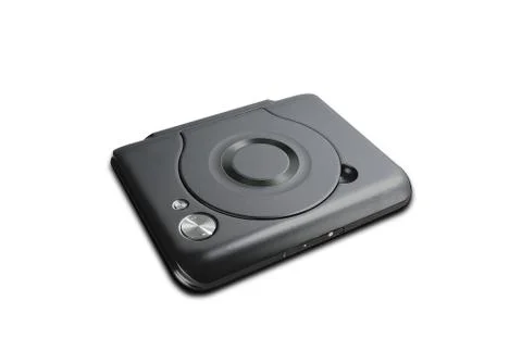 Portable slim external CD isolated on white Stock Photos