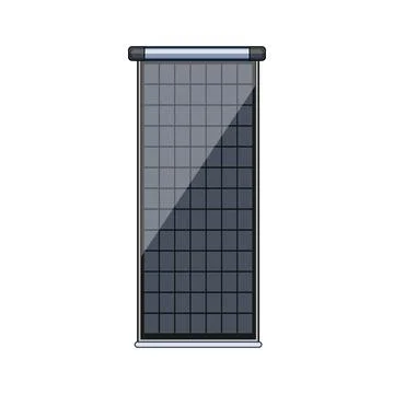 Portable solar panel generating clean energy concept Stock Illustration