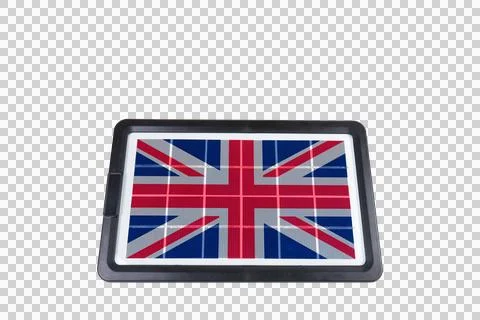Portable solar panel in the shape of the Union Jack Stock Illustration