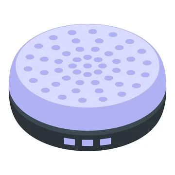 Portable speaker playing music using wireless connection Stock Illustration
