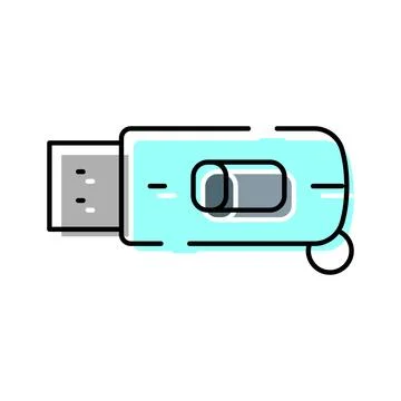 Portable storage device for digital data technology memory Stock Illustration