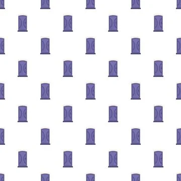 Portable toilet facilities repeating pattern on white background Stock Illustration