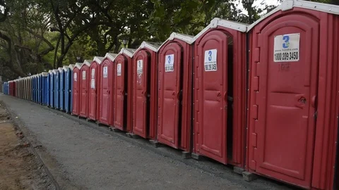Portable Toilet Video stock 120645792