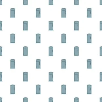Portable toilet pattern creating a repeating background Stock Illustration