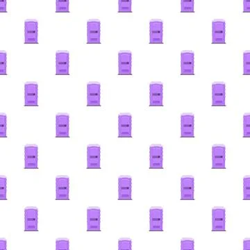 Portable toilet pattern on white seamless background 스톡 일러스트