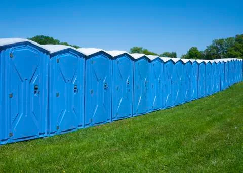 Portable toilets Stock Photos