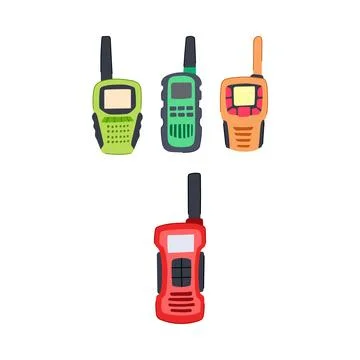 Portable two way radios for communicating over distance Ilustração Stock