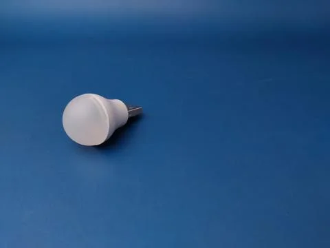 This is a portable USB mini LED light bulb, perfect for use with power bank.. Stock Photos