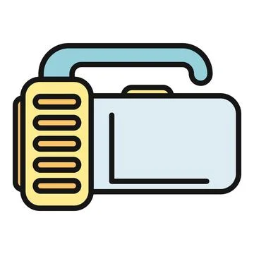 Portable video camera with handle for filming production Stock Illustration