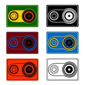 A portable video camera in vector Stock Illustration