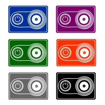 A portable video camera in vector Stock Illustration