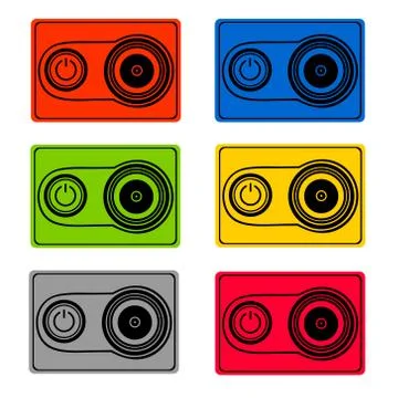 A portable video camera in vector Stock Illustration