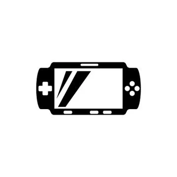 Portable Video Game Console Flat Vector Icon Stockillustratie