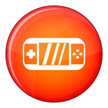Portable video game console icon, flat style Illustrazione stock