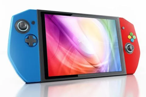 Portable video game console isolated on white background. 3D illustration Stock Illustration