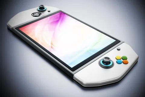 Portable video game console isolated on white background. 3D illustration Stock Illustration