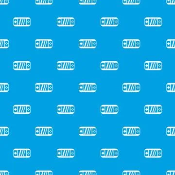 Portable video game console pattern seamless blue Illustrazione stock
