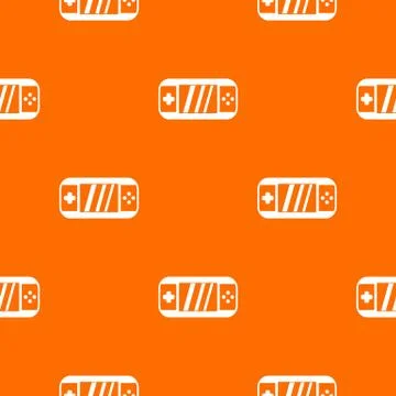 Portable video game console pattern seamless Illustrazione stock
