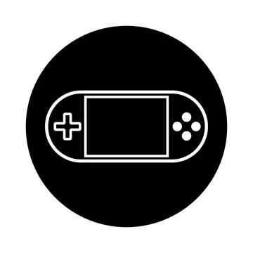 Portable video game console vector icon, flat bubble design Stockillustratie