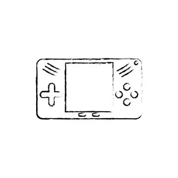 Portable videogame console 库存插图
