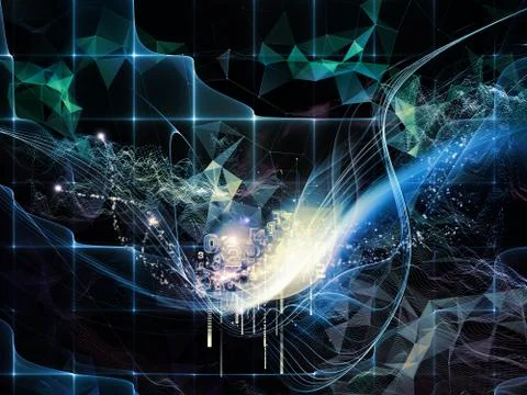 Portable Virtual World 库存插图