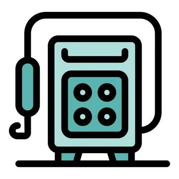 Portable welding machine connecting cable and control panel イラスト素材