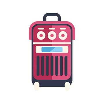 Portable welding machine with handle for easy carrying and transportation Stock Illustration