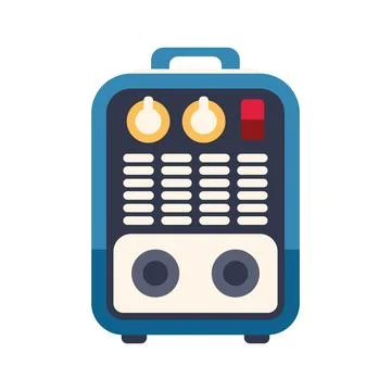 Portable welding machine showing control panel with buttons and display Stock Illustration