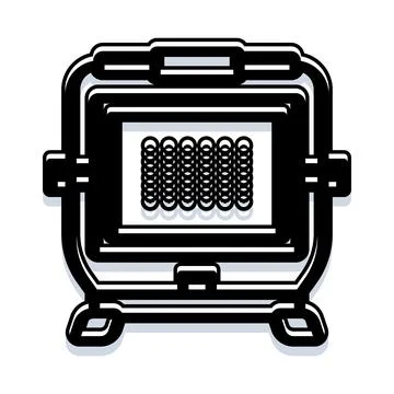 Portable work light illuminating construction site area Stock Illustration