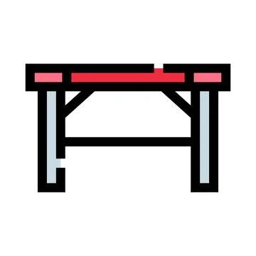 Portable workbench supporting construction and renovation work Stockillustratie