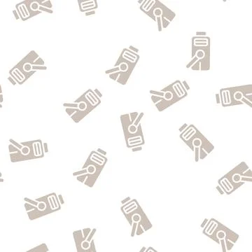 Portable x-ray machine glyph vector seamless pattern Stock Illustration