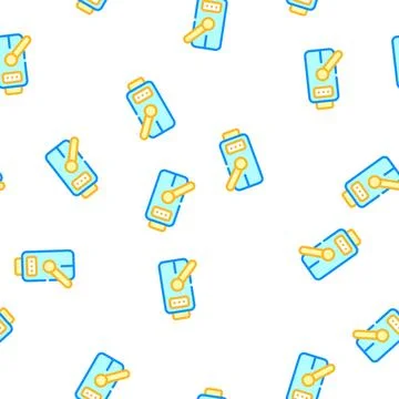 Portable x-ray machine vector seamless pattern 스톡 일러스트