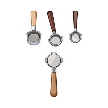 Portafilter coffee espresso maker preparing beverage equipment Illustration