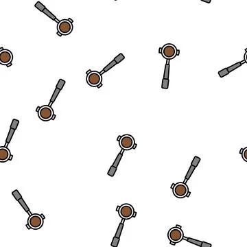 Portafilter coffee tool vector seamless pattern イラスト素材