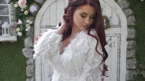 A portait of young model Stock Footage 129291132