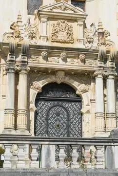 The portal of a castle Stock Photos