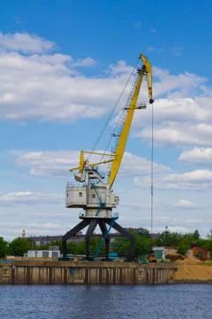 Portal crane Stock Photos