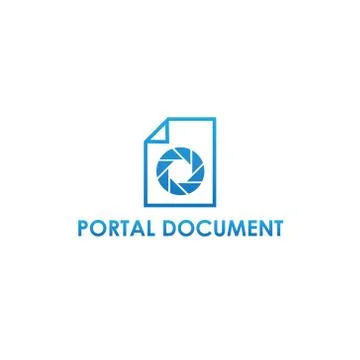 Portal document logo design Stock Illustration