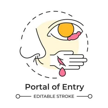 Portal of entry multi color concept icon Ilustração Stock