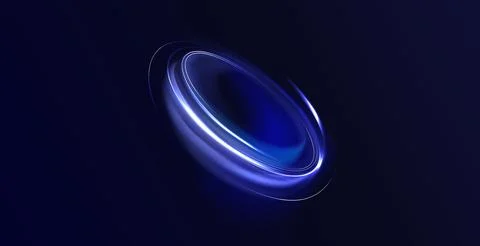 Portal light effect on a dark background. Light bright blue swirl. Bright light Stock Illustration