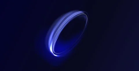 Portal light effect on a dark background. Light bright blue swirl. Bright light Stock Illustration