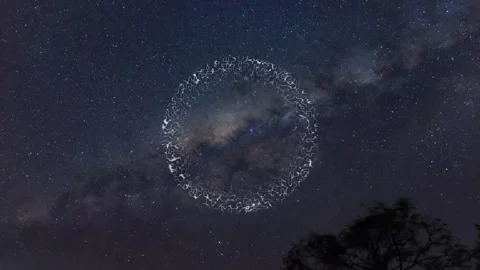 Portal Opens While Traveling Through Stars Stock Footage 325328981