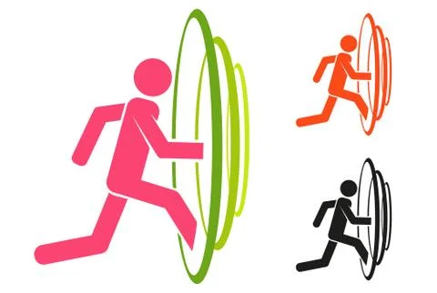 Portal or time machine. Stock Illustration