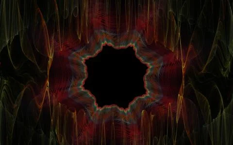 Portal in the wall Stock Illustration
