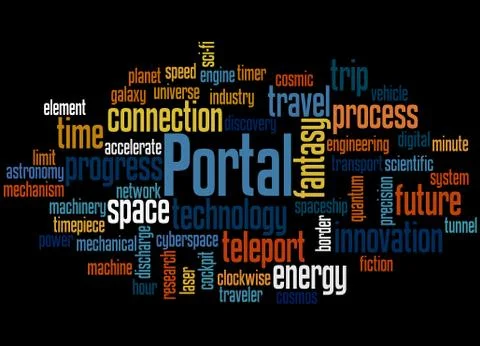 Portal word cloud concept Stock Illustration