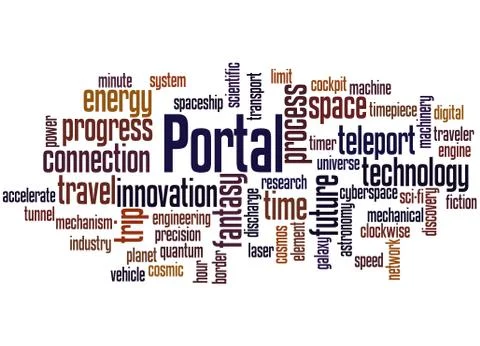 Portal word cloud concept Stock Illustration
