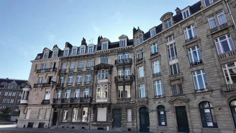 Porte de Paris historic gate in Lille France 스톡 동영상 344446111