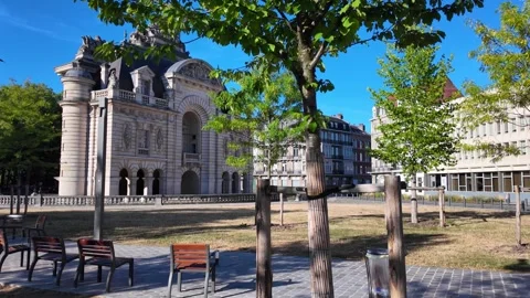 Porte de Paris historic gate in Lille France Stockbeeldmateriaal 344446260